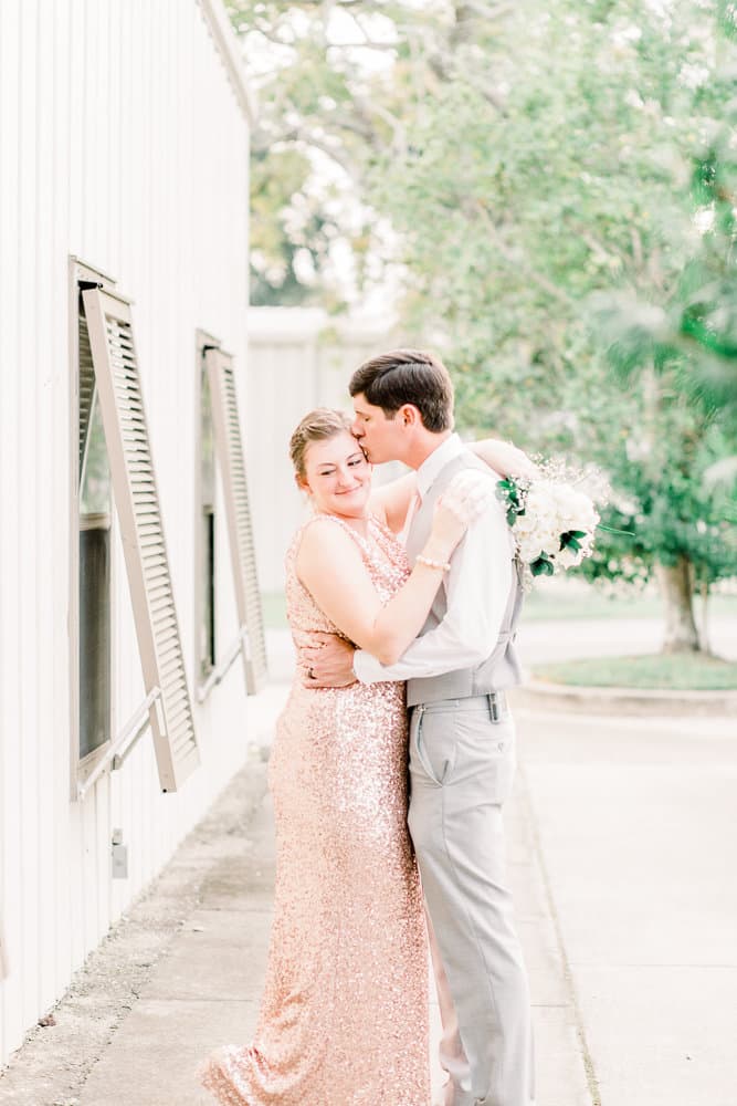 Amanda + Will on their wedding day