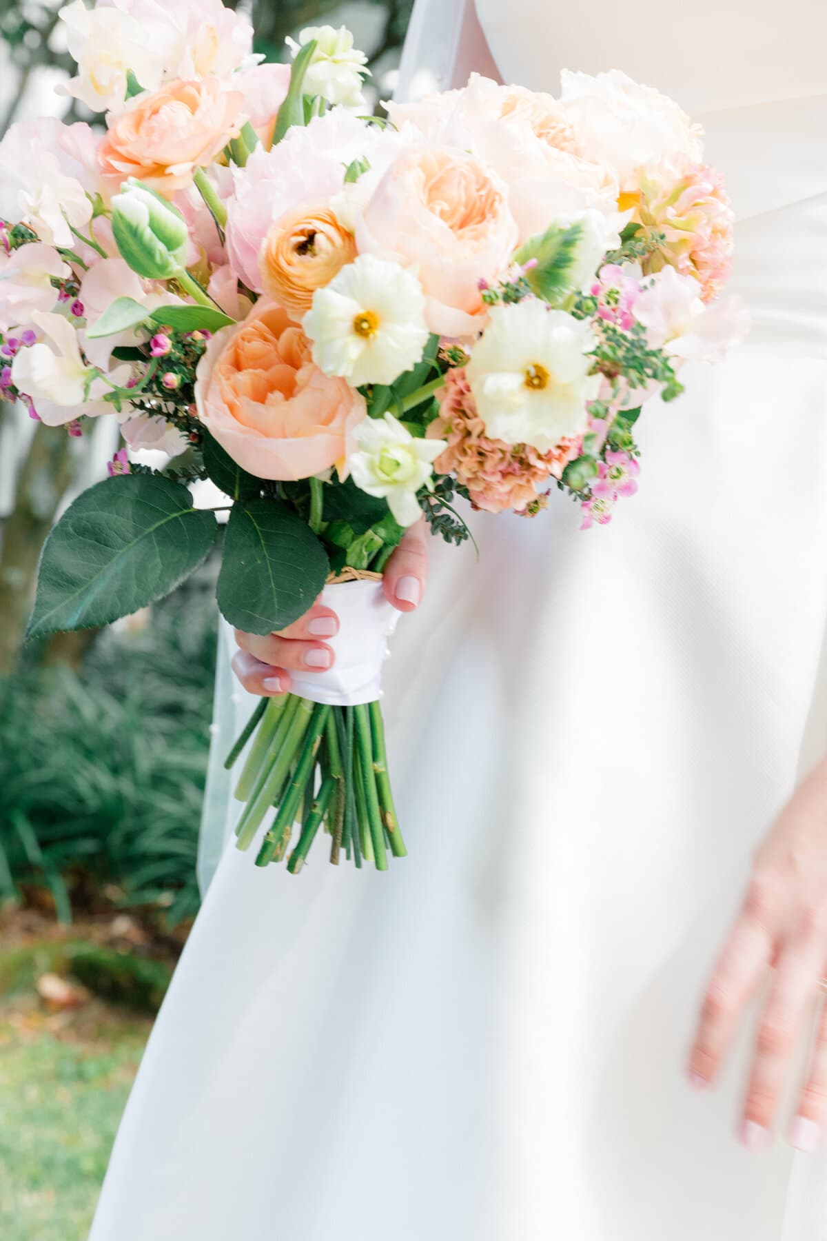 Colorful spring wedding bouquet