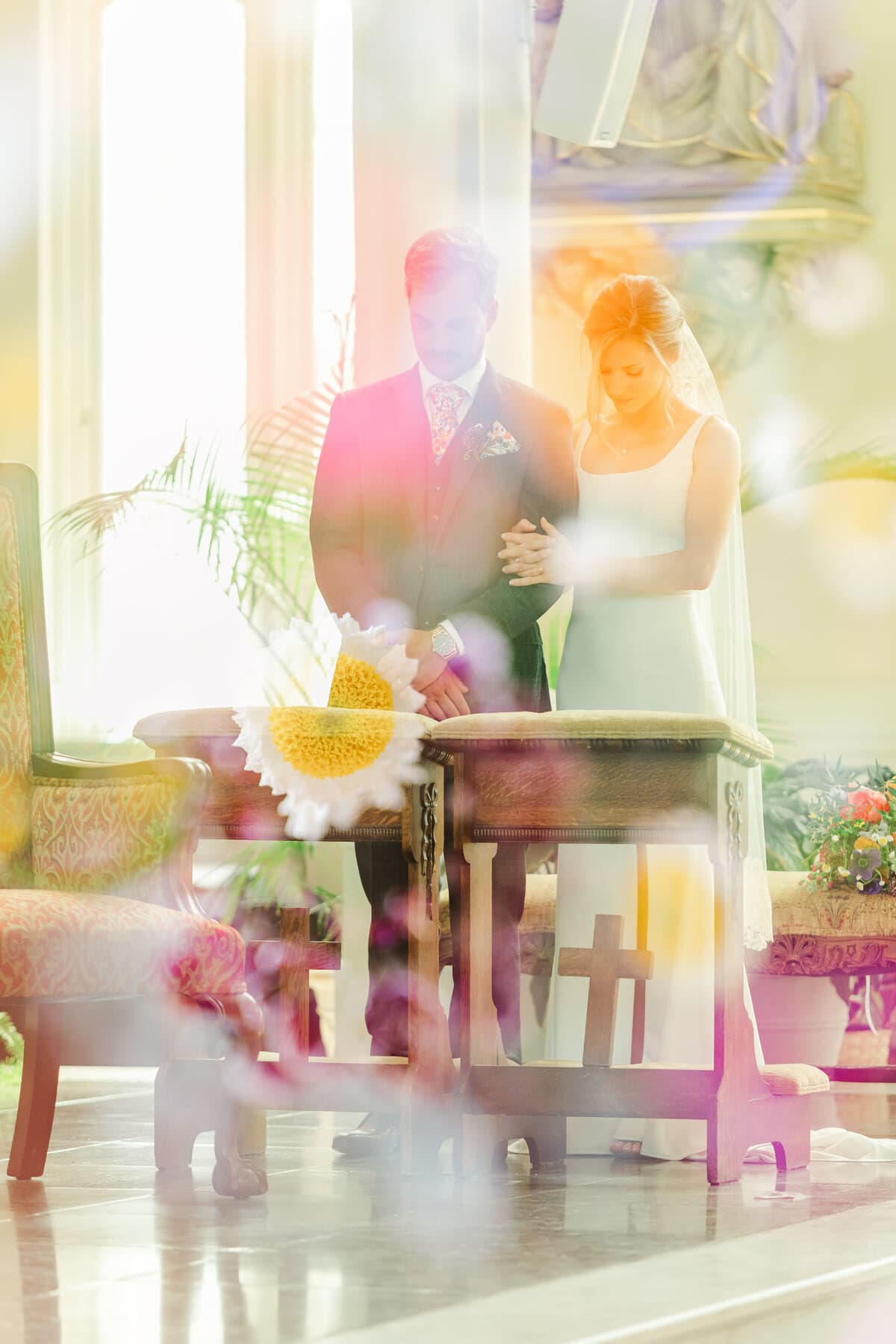 Colorful motion-filled moment at a wedding reception