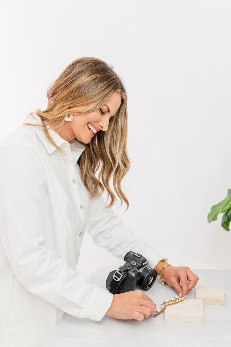 Jennie smiling in her studio