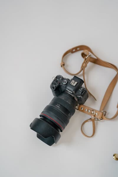 Camera and leather strap