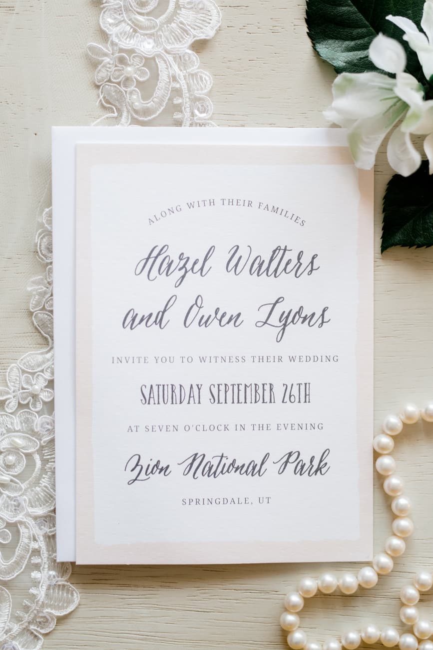 Basic Invite Wedding Invitations — Jennie Tewell Photography