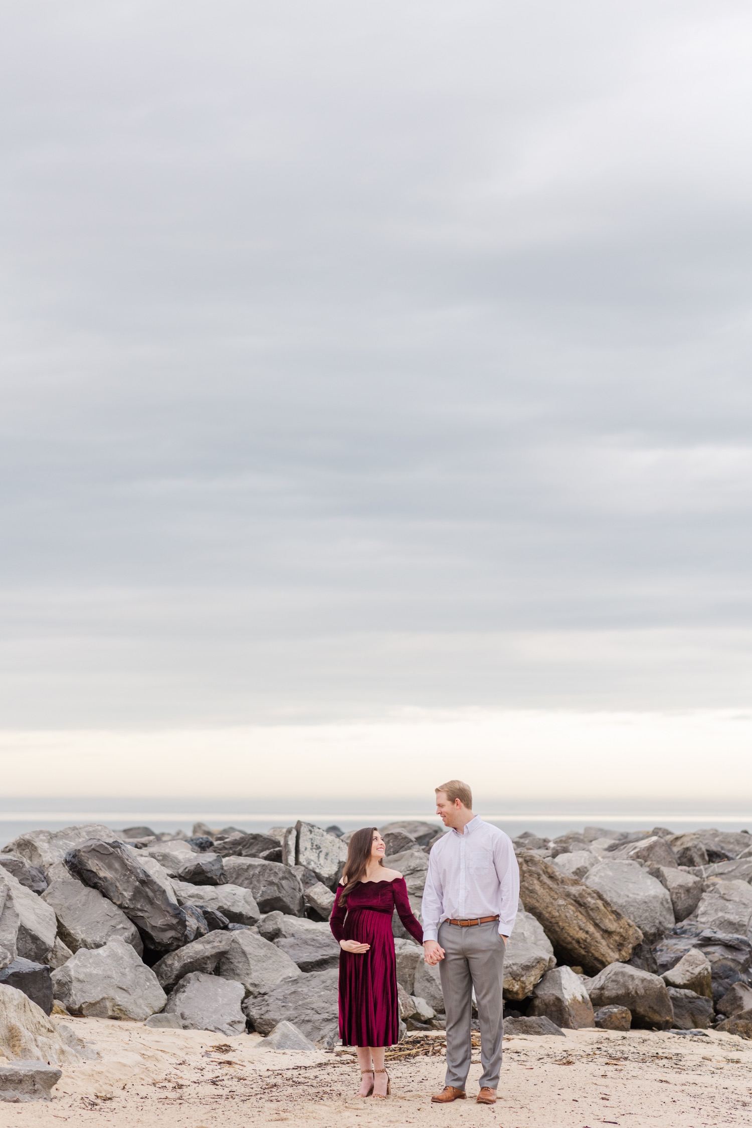 Grand Hotel  Point Clear Alabama Maternity Session   Burgundy Maternity Dress
