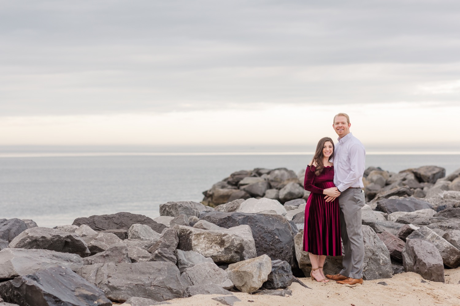 Grand Hotel  Point Clear Alabama Maternity Session   Burgundy Maternity Dress