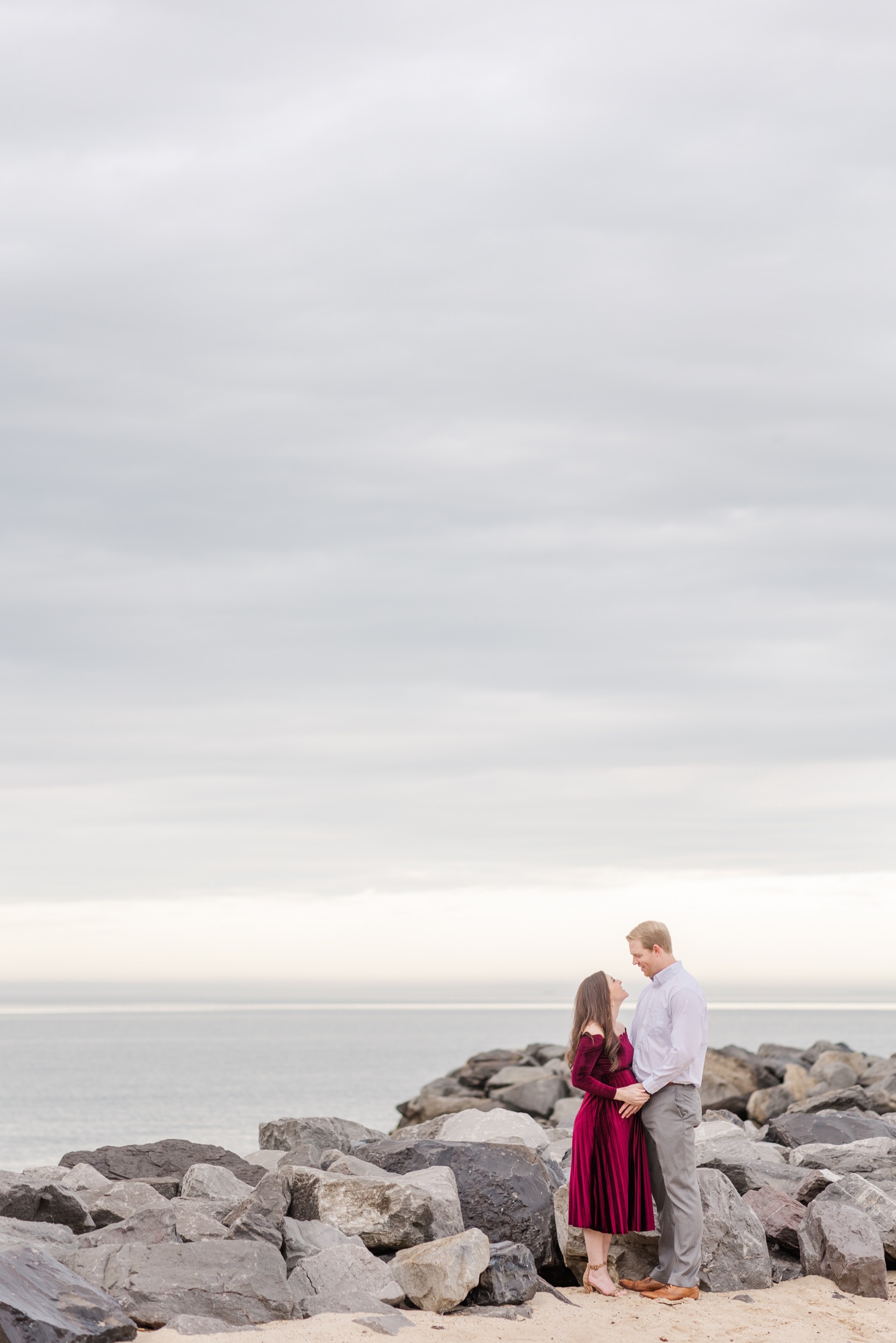 Grand Hotel  Point Clear Alabama Maternity Session   Burgundy Maternity Dress