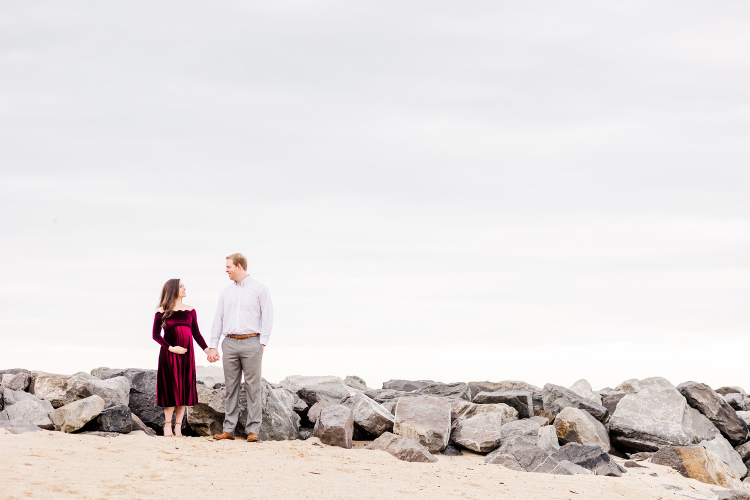 Grand Hotel  Point Clear Alabama Maternity Session   Burgundy Maternity Dress