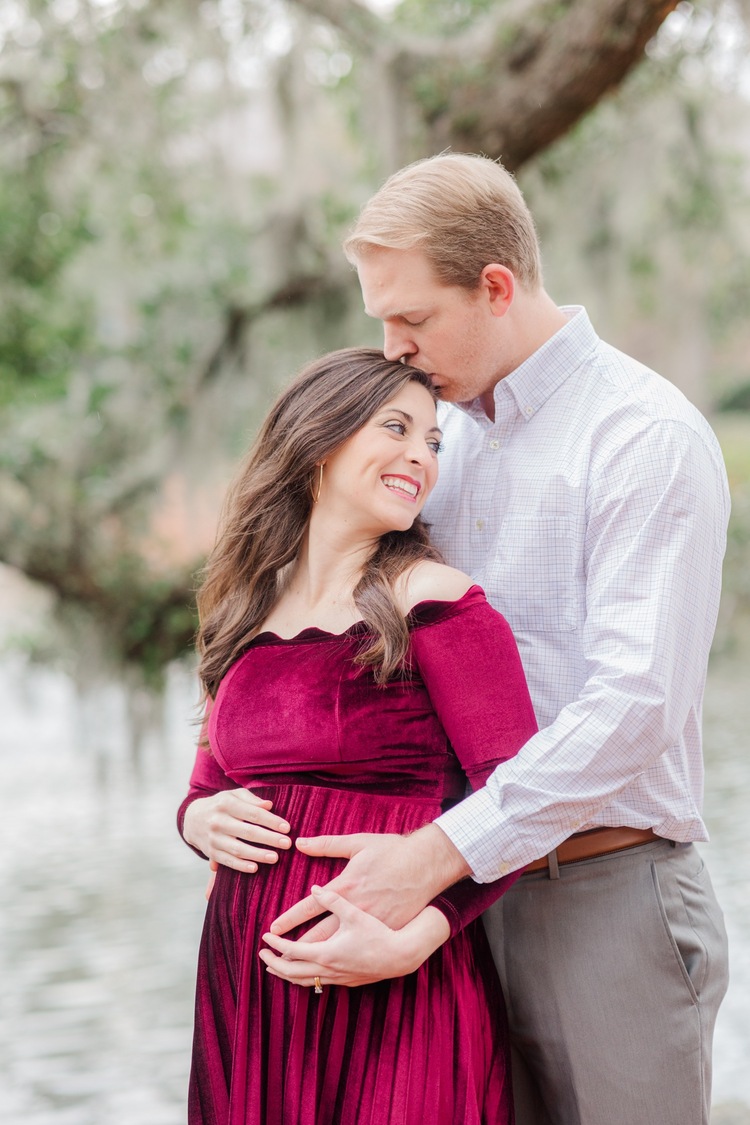 Grand Hotel  Point Clear Alabama Maternity Session   Burgundy Maternity Dress