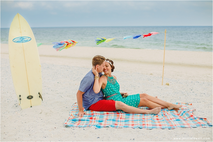 Beach Surfer Styled Shoot Mobile Alabama Engagement and Wedding Photography by Jennie Tewell Photography 0007