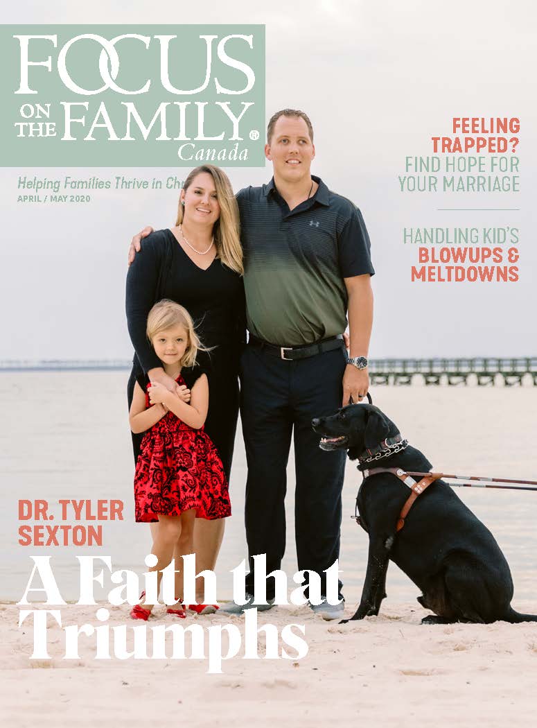 focus on the family magazine cover photo of Dr. Tyler Sexton